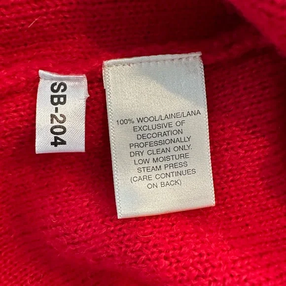 ✨VTG✨SUSAN BRISTOL Beautiful Vintage
Red Wool Embellished Size Small BUTTON UP - Picture 7 of 11